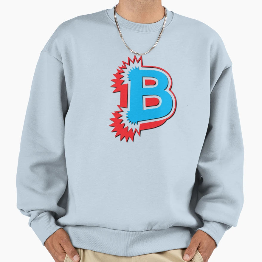 B Initial Letter B Sweatshirt - Graphic Print Unisex - T-Shirt, Sweatshirt, Hoodie