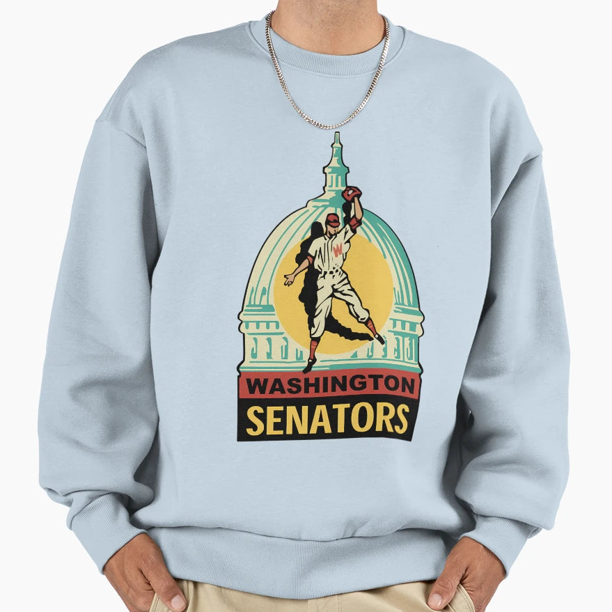 Senators Baseball Sweatshirt - Aesthetic Graphic for Adults - T-Shirt, Sweatshirt, Hoodie