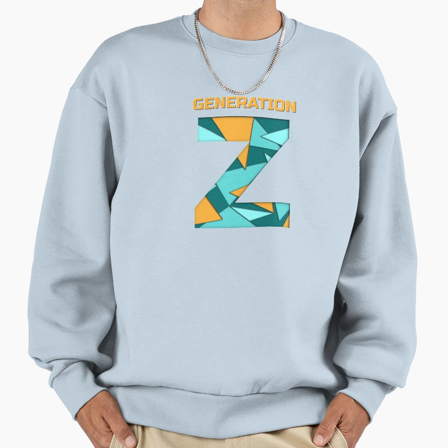 Generation Z Young And Yellow Sweatshirt - Minimalist Print Men Women - T-Shirt, Sweatshirt, Hoodie