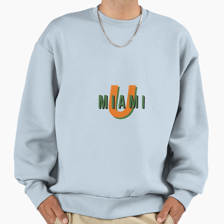 University Miami U Miami Sweatshirt - Graphic Print Men Women - T-Shirt, Sweatshirt, Hoodie