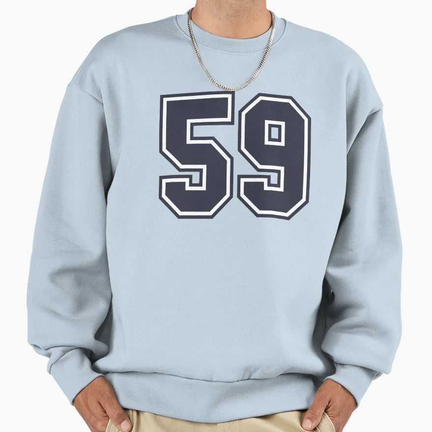 59 Sports Number Fifty Nine Sweatshirt - Graphic Print for Adults - T-Shirt, Sweatshirt, Hoodie