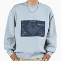 Pnc Park Navy Blueprint Sweatshirt - Graphic Print for Adults - T-Shirt, Sweatshirt, Hoodie