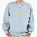 Kc Initials Gold Geometric Letters Sweatshirt - Fun Novelty Design Unisex - T-Shirt, Sweatshirt, Hoodie