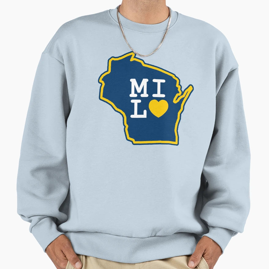 I Love Milwaukee Mu Sweatshirt - Graphic Print for Adults - T-Shirt, Sweatshirt, Hoodie