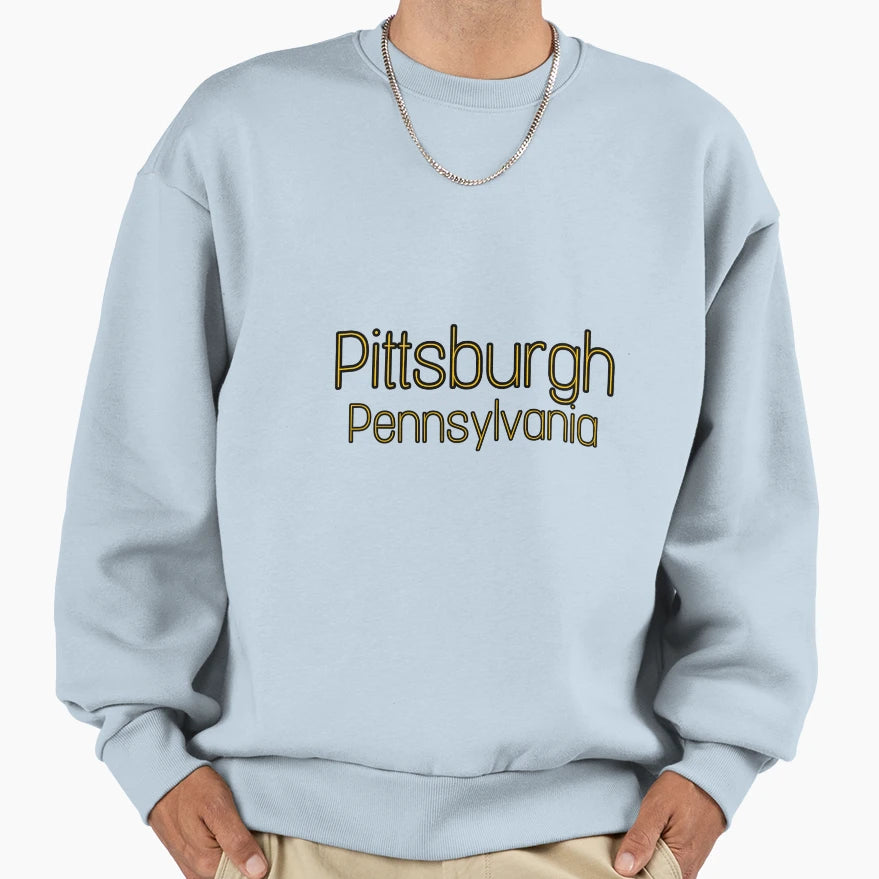 Pittsburgh Pennsylvania Word Sweatshirt - Custom Art Print Unisex - T-Shirt, Sweatshirt, Hoodie