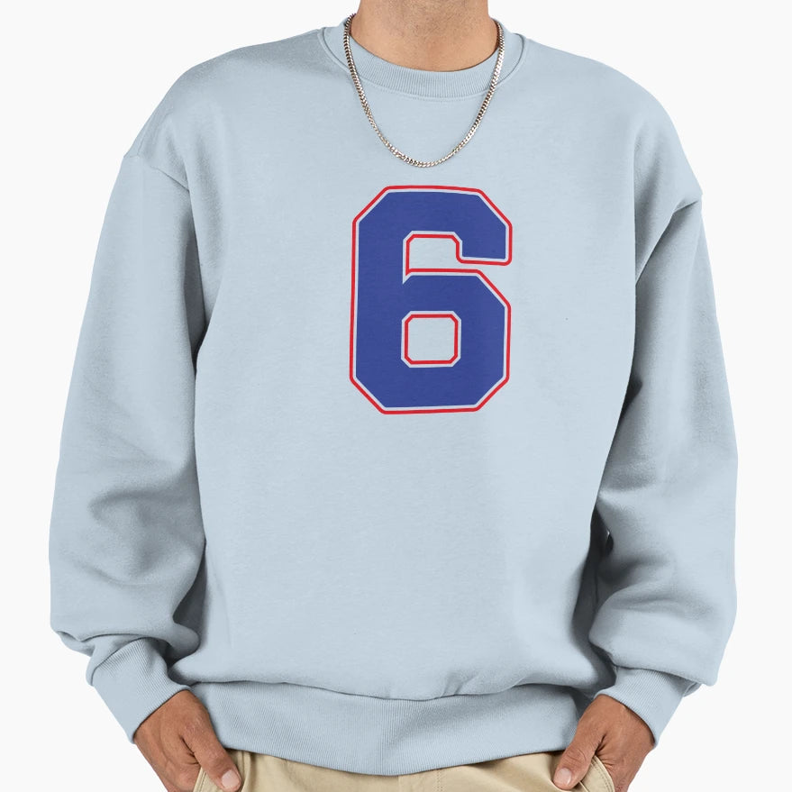 Jersey Number 6 Player Number Six T-Shirt - Casual Everyday Wear Unisex - T-Shirt, Sweatshirt, Hoodie