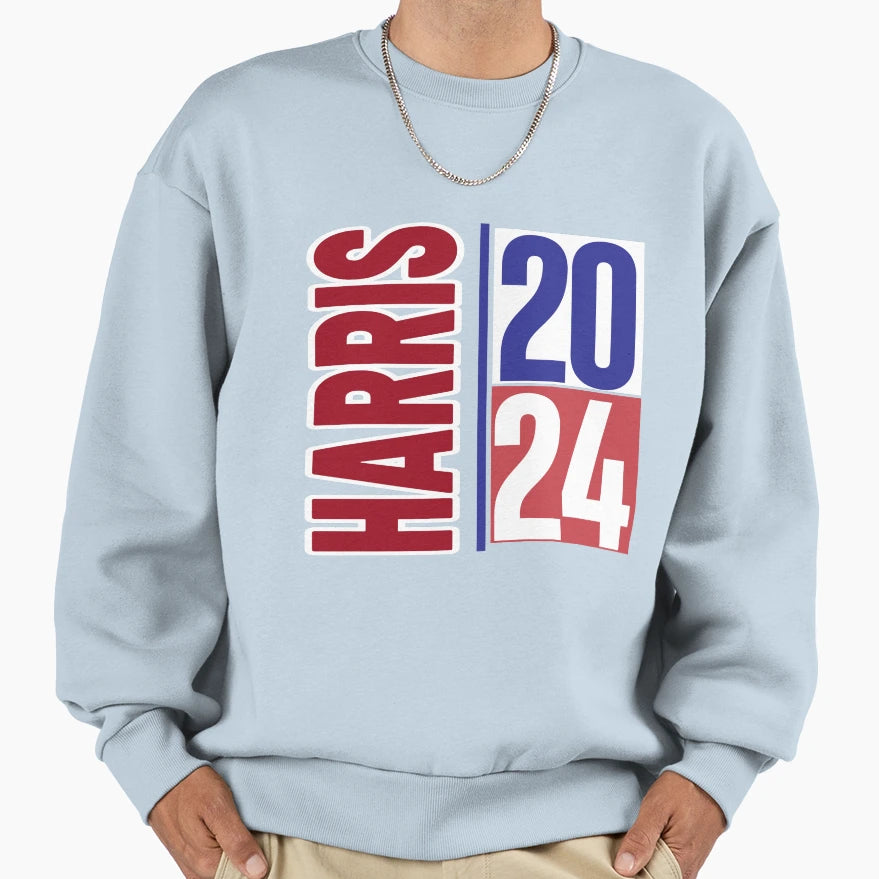 Harris Walz 24 Presidential Campaign Sweatshirt - Graphic Print for Adults - T-Shirt, Sweatshirt, Hoodie