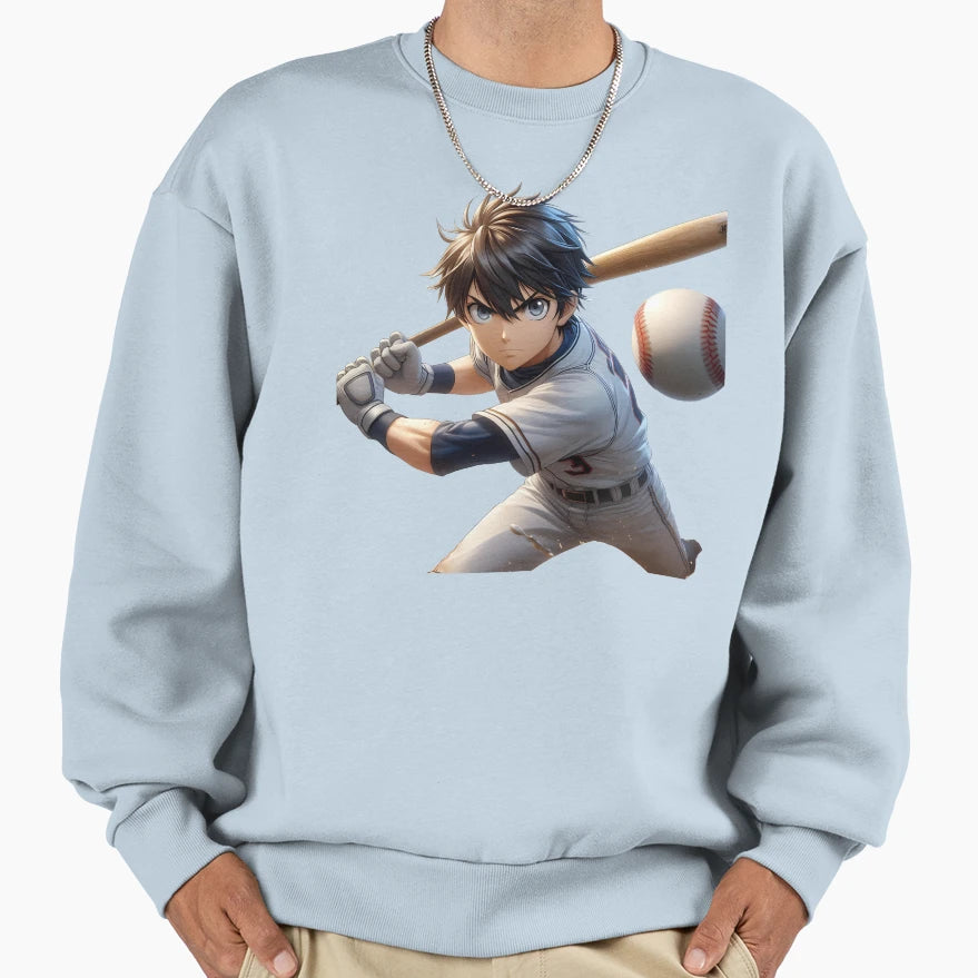 Baseball Anime Decisive Strike Sweatshirt - Aesthetic Graphic Men Women - T-Shirt, Sweatshirt, Hoodie