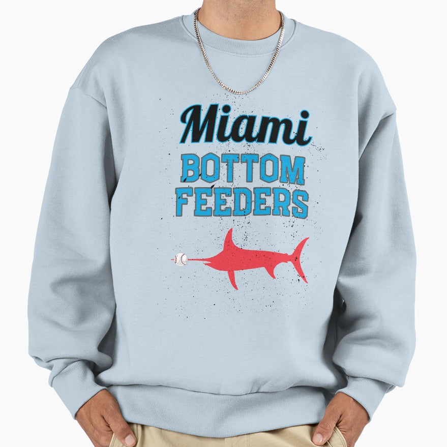Miami Bottom Feeders Baseball Sweatshirt - Custom Art Print Unisex - T-Shirt, Sweatshirt, Hoodie