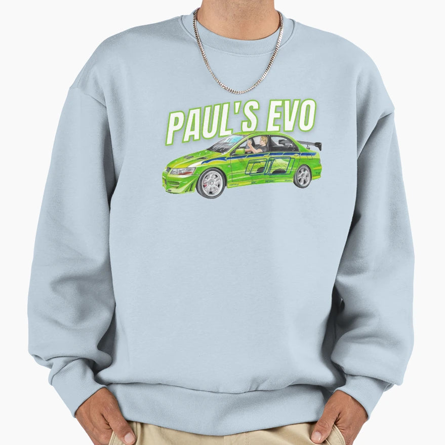 Paul Walkers Lancer Fast And Furious Sweatshirt - Fun Novelty Design Unisex - T-Shirt, Sweatshirt, Hoodie