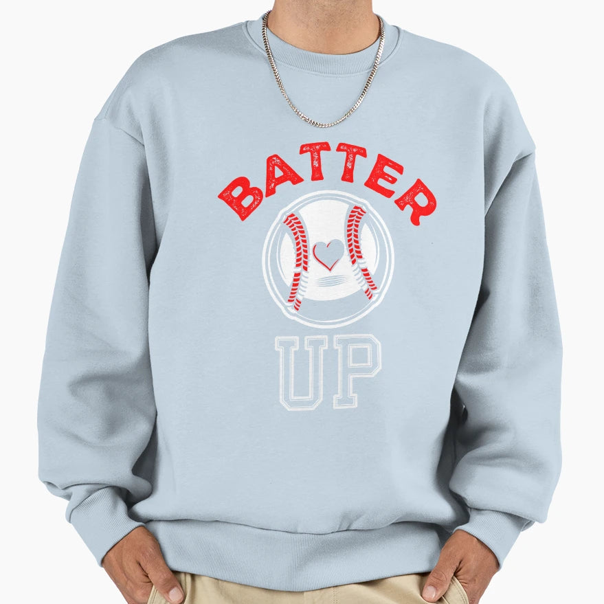 Batter Up Baseball Lovers Dark Sweatshirt - Aesthetic Graphic Men Women - T-Shirt, Sweatshirt, Hoodie