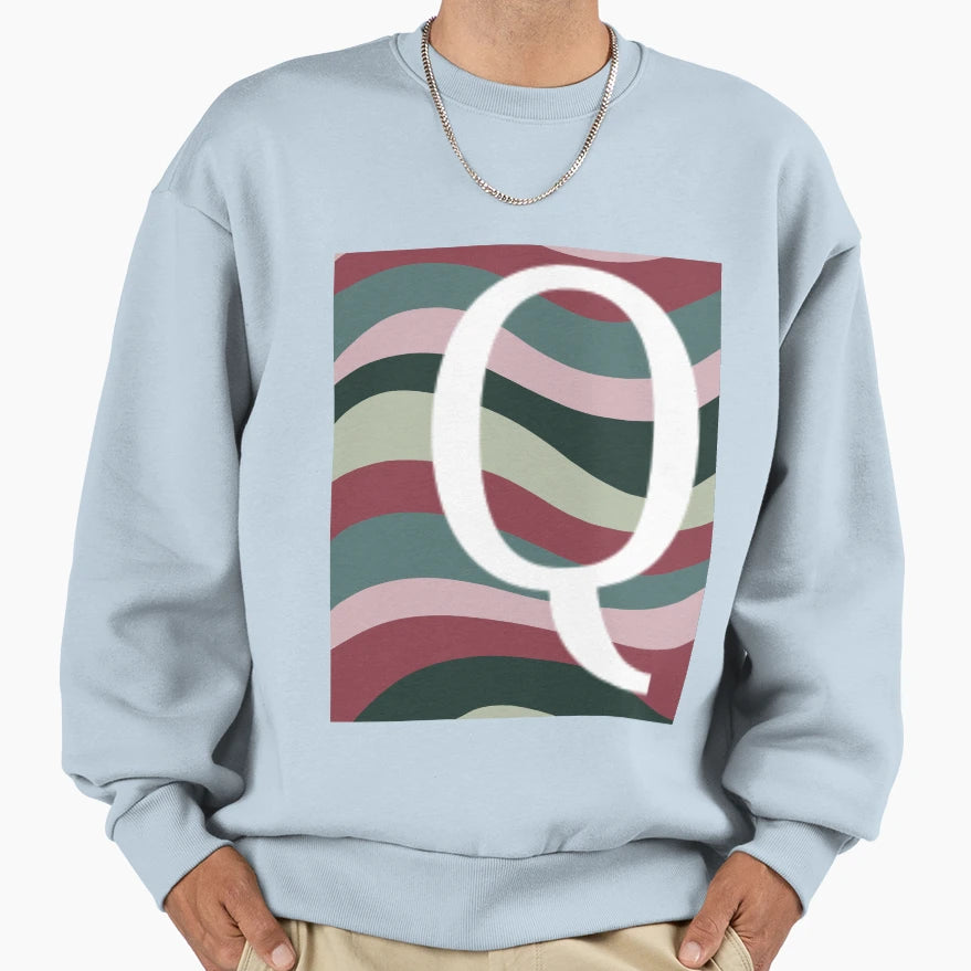 Letter Q Sweatshirt - Custom Art Print Men Women - T-Shirt, Sweatshirt, Hoodie