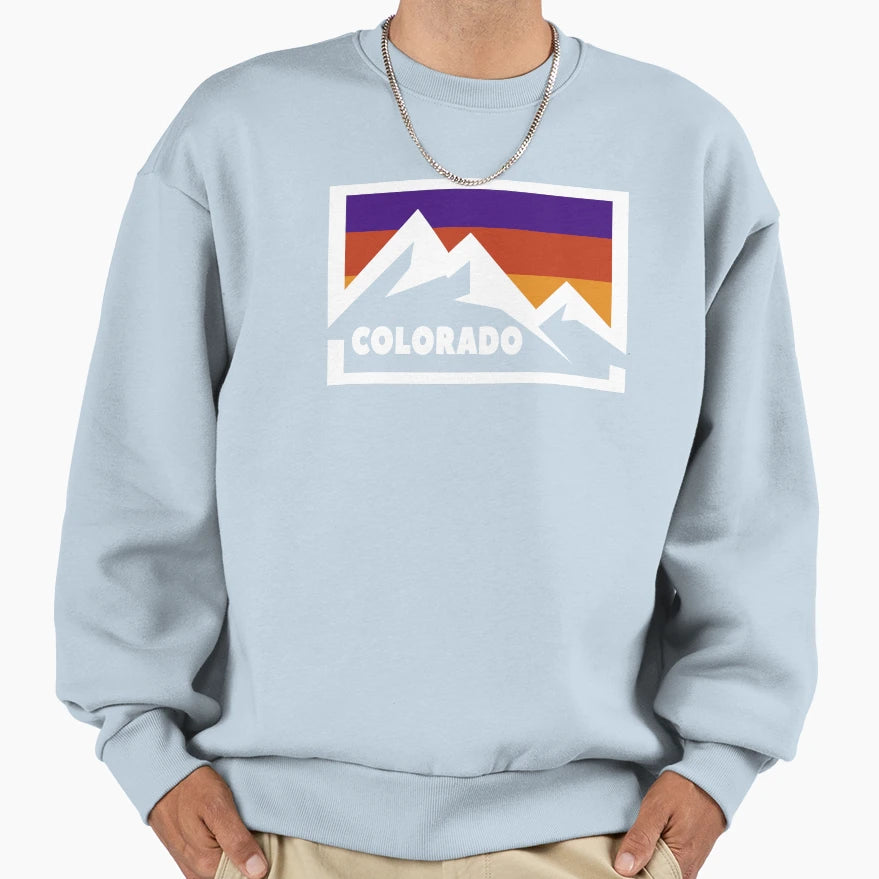 Colorado Mountain Sunset Winter Sweatshirt - Streetwear Style for Adults - T-Shirt, Sweatshirt, Hoodie