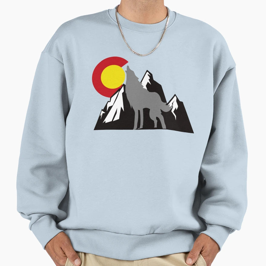 Colorado Wolf Sweatshirt - Graphic Print for Adults - T-Shirt, Sweatshirt, Hoodie