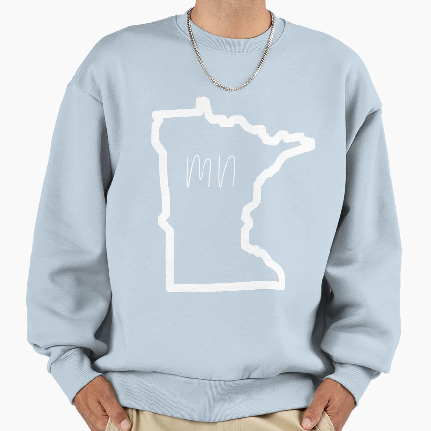 State Minnesota Mn Abbreviation Sweatshirt - Fun Novelty Design Men Women - T-Shirt, Sweatshirt, Hoodie