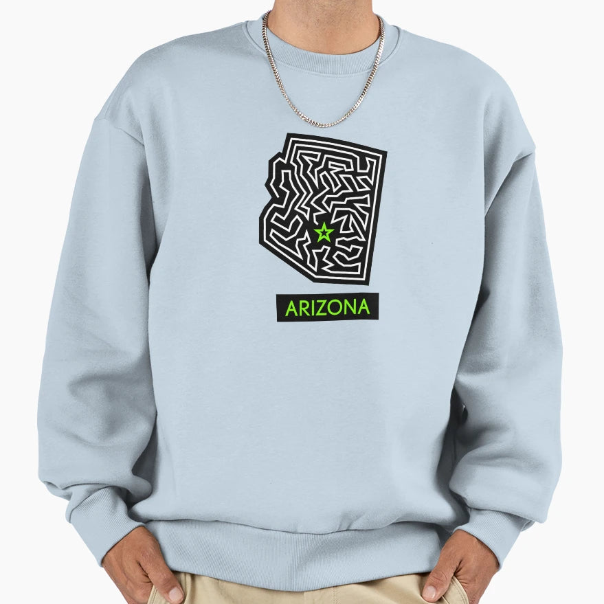 State Lines Arizona Sweatshirt - Graphic Print for Adults - T-Shirt, Sweatshirt, Hoodie