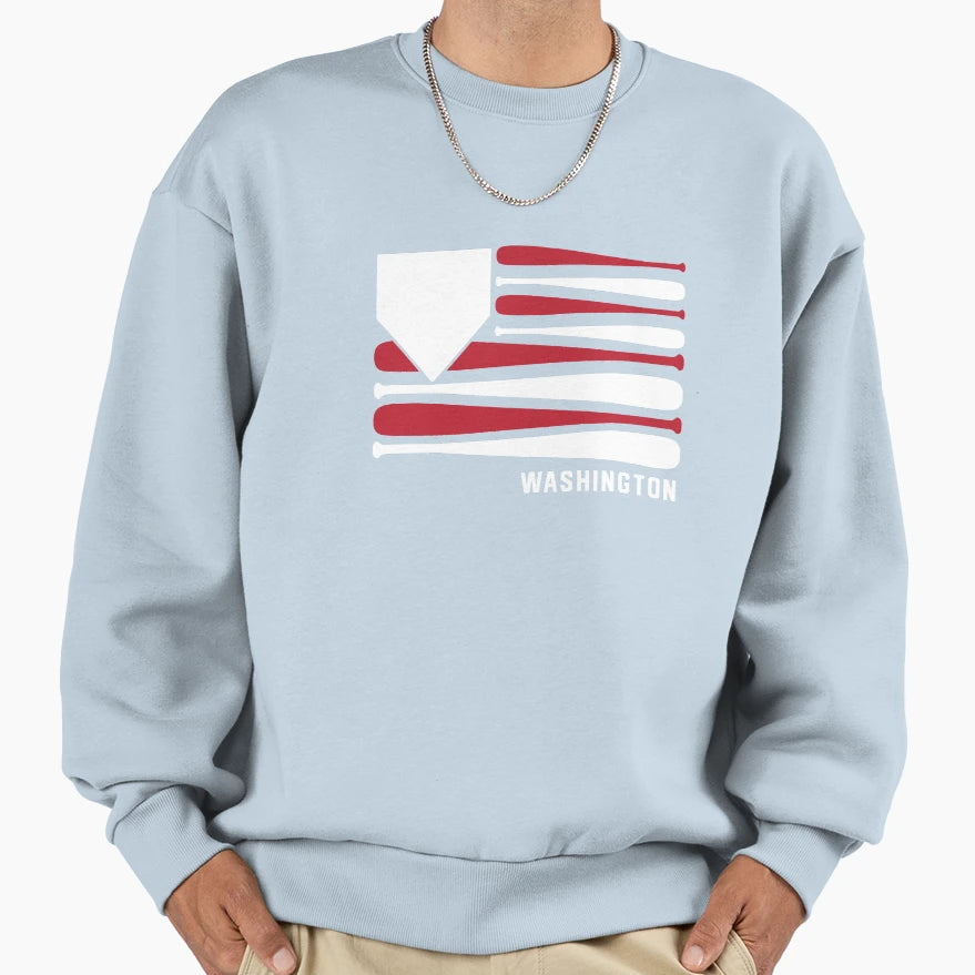 Washington Baseball Is American Sweatshirt - Streetwear Style for Adults - T-Shirt, Sweatshirt, Hoodie