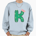 K Cactus Letter Sweatshirt - Graphic Print Unisex - T-Shirt, Sweatshirt, Hoodie
