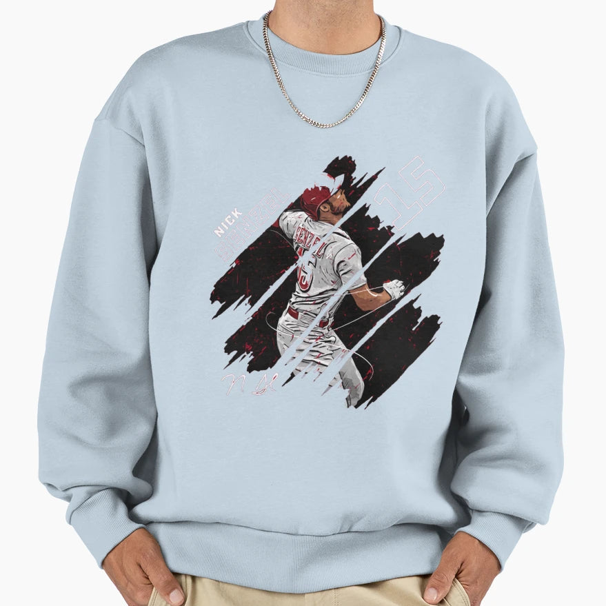 Nick Senzel Stripes Sweatshirt - Custom Art Print Unisex - T-Shirt, Sweatshirt, Hoodie