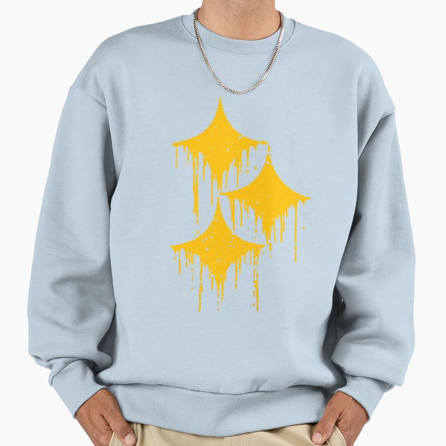 Dripping Hypocycloids Gold Sweatshirt - Trendy Graphic Men Women - T-Shirt, Sweatshirt, Hoodie