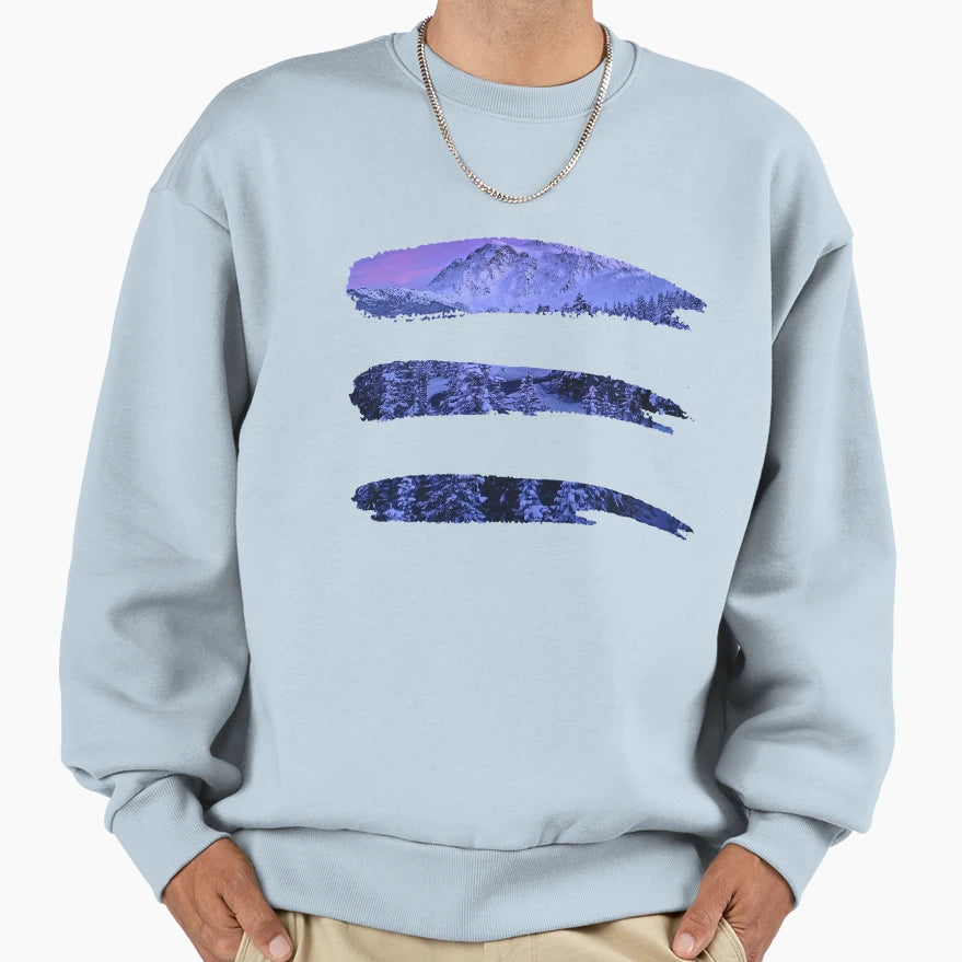 Winter Forest Paint Sweatshirt - Graphic Print Men Women - T-Shirt, Sweatshirt, Hoodie