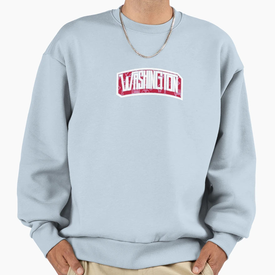 Washington Dc Baseball City Word Sweatshirt - Casual Everyday Wear Unisex - T-Shirt, Sweatshirt, Hoodie