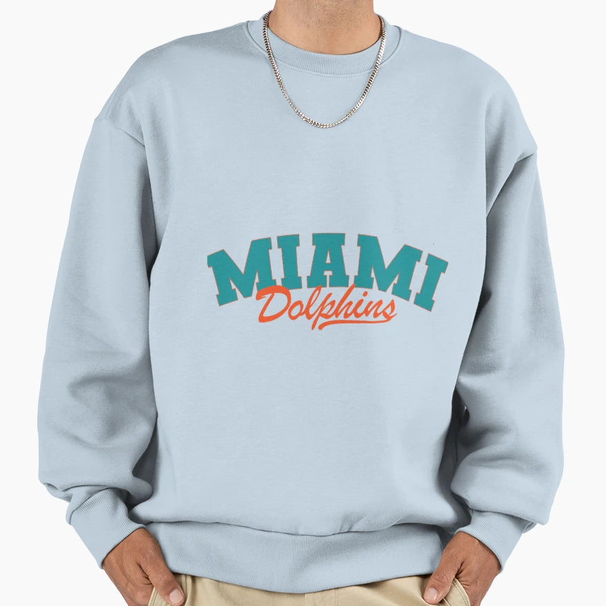 Art Miami Dolphins Sweatshirt - Trendy Graphic for Adults - T-Shirt, Sweatshirt, Hoodie