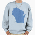 Blue Rhinestone Wisconsin Sweatshirt - Trendy Graphic for Adults - T-Shirt, Sweatshirt, Hoodie