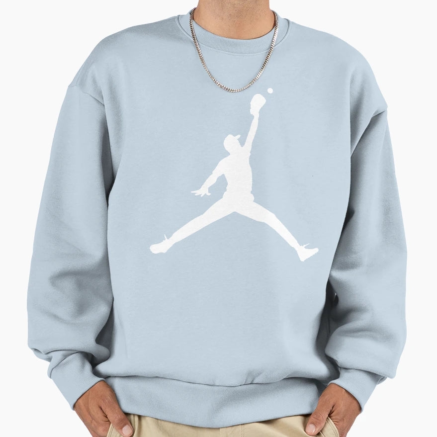 Jumpman Baseball Sweatshirt - Graphic Print Unisex - T-Shirt, Sweatshirt, Hoodie
