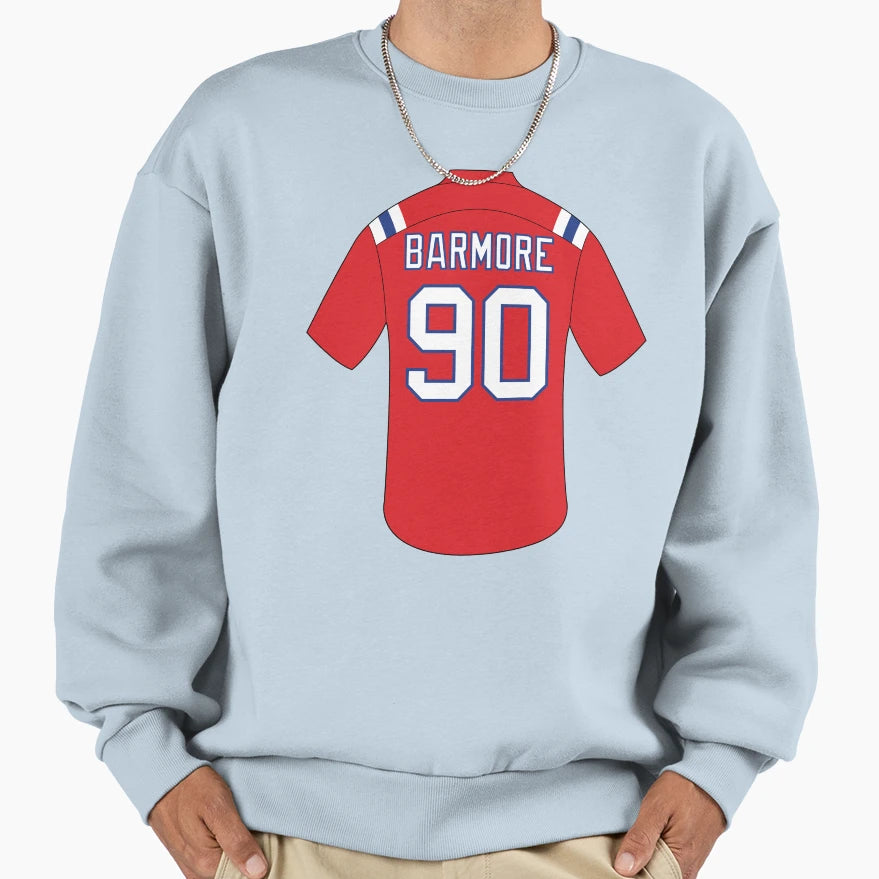 Christian Barmore Jersey Number Sweatshirt - Fun Novelty Design for Adults - T-Shirt, Sweatshirt, Hoodie