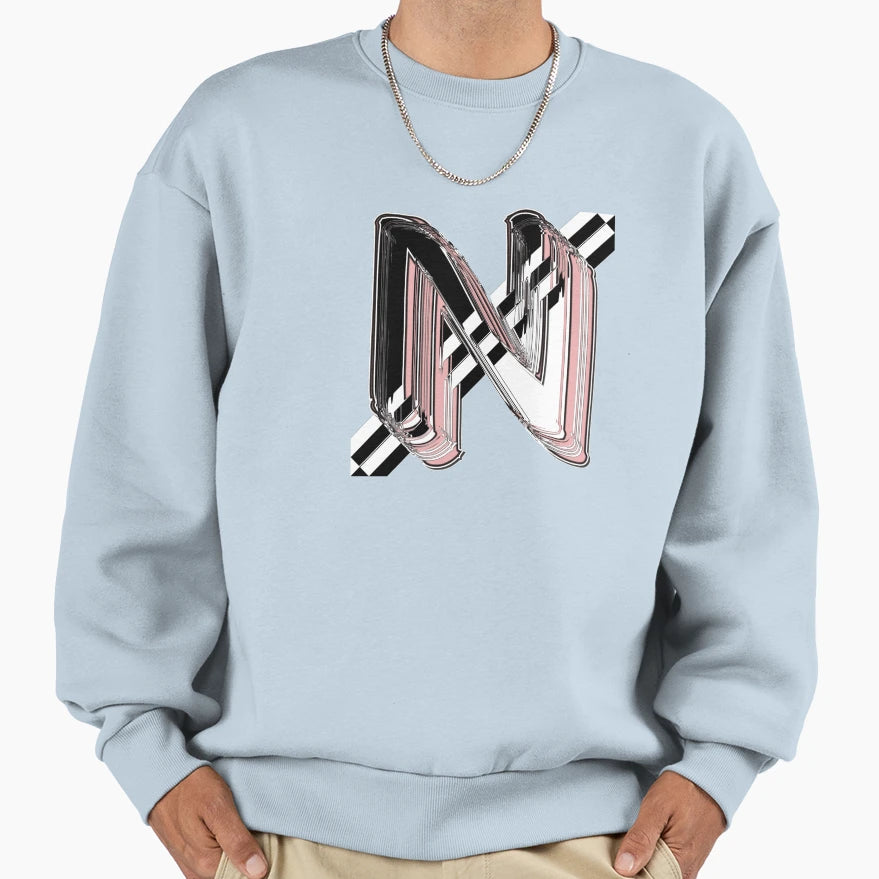 Monogram N Shift Sweatshirt - Casual Everyday Wear Men Women - T-Shirt, Sweatshirt, Hoodie