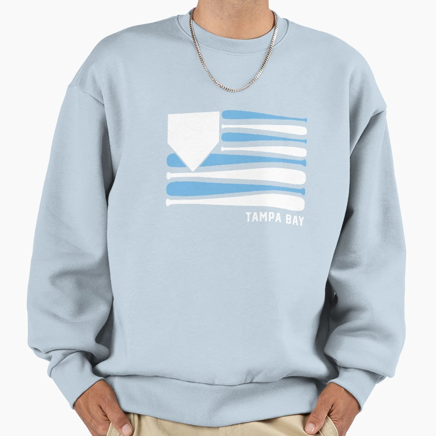 Tampa Bay Baseball Is American Sweatshirt - Unique Graphic Unisex - T-Shirt, Sweatshirt, Hoodie
