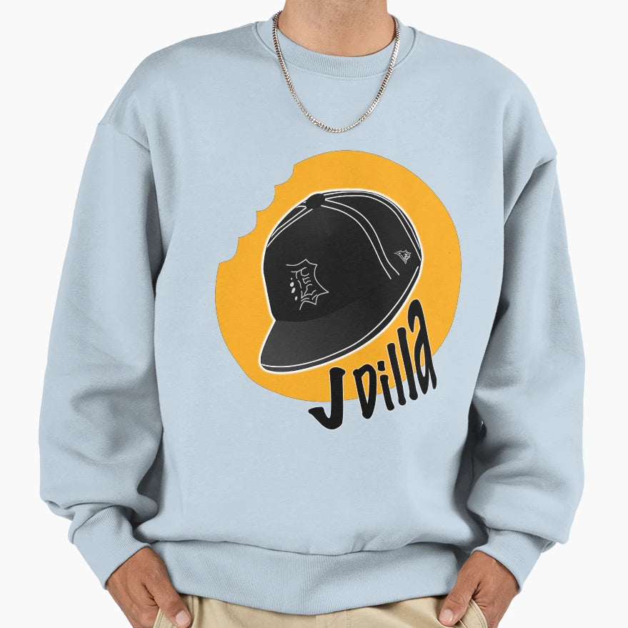 J Dilla Donuts And Cap Sweatshirt - Novelty Apparel for Adults - T-Shirt, Sweatshirt, Hoodie