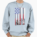 Baseball Usa Flag Sweatshirt - Minimalist Print Unisex - T-Shirt, Sweatshirt, Hoodie