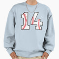 Baseball Number 14 Sweatshirt - Minimalist Print for Adults - T-Shirt, Sweatshirt, Hoodie