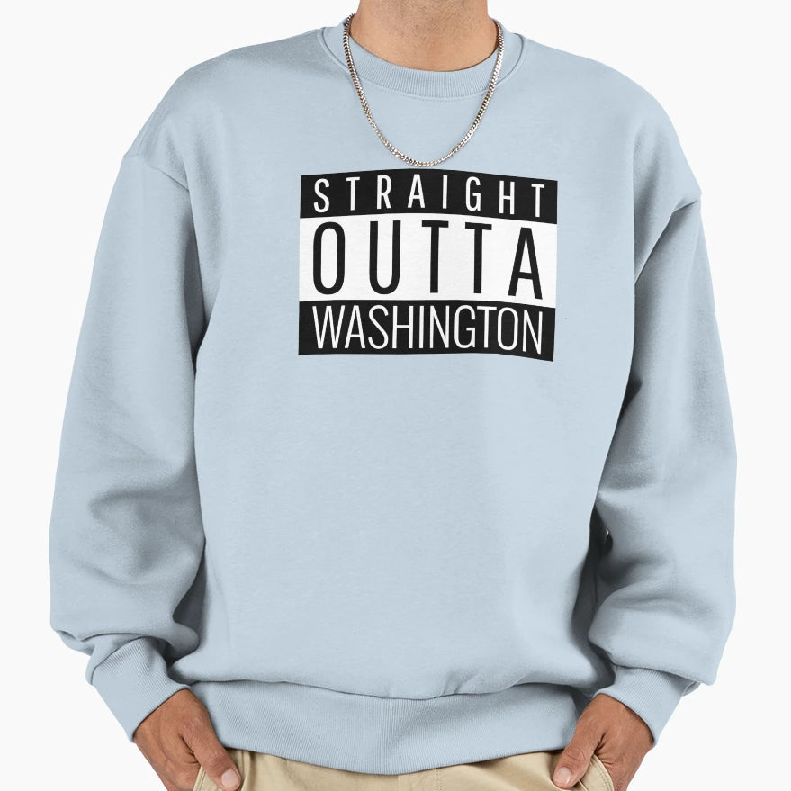 Washington State Wa United States Sweatshirt - Minimalist Print for Adults - T-Shirt, Sweatshirt, Hoodie