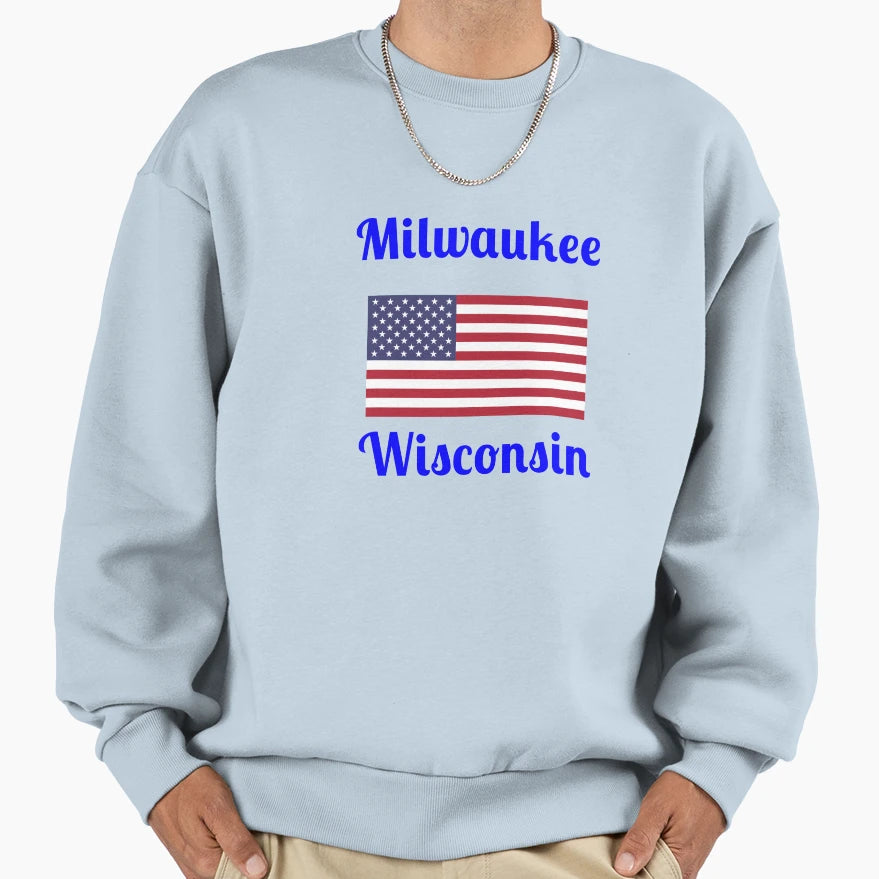 Milwaukee Wisconsin Stylish Prints Sweatshirt - Minimalist Print Men Women - T-Shirt, Sweatshirt, Hoodie
