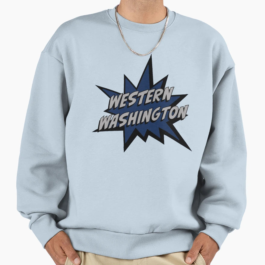 Western Washington University Sweatshirt - Custom Art Print Men Women - T-Shirt, Sweatshirt, Hoodie