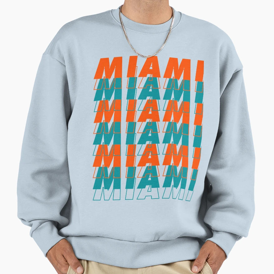 Miami Sweatshirt - Graphic Print for Adults - T-Shirt, Sweatshirt, Hoodie