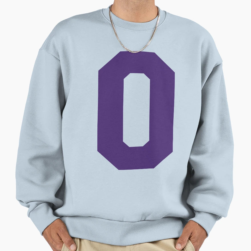 Alphabet Purple O Sports Letter O Sweatshirt - Unique Graphic Men Women - T-Shirt, Sweatshirt, Hoodie