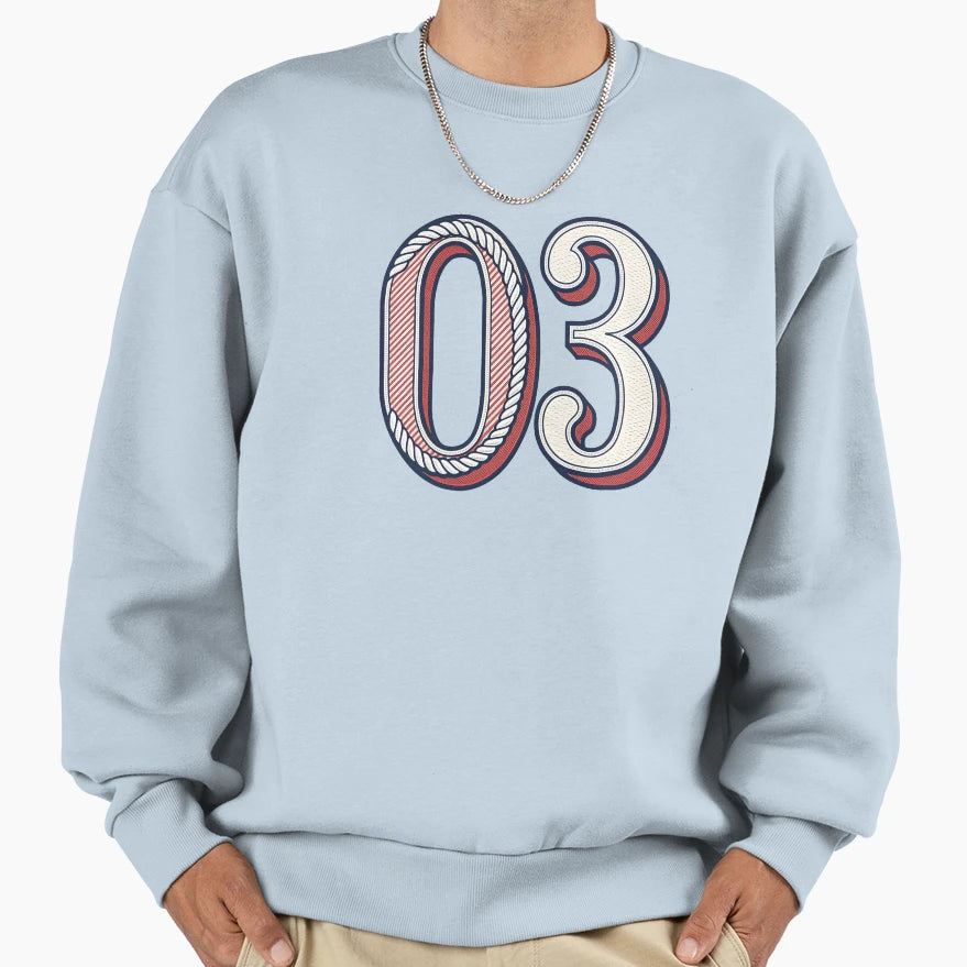 Number 03 Sweatshirt - Graphic Print for Adults - T-Shirt, Sweatshirt, Hoodie