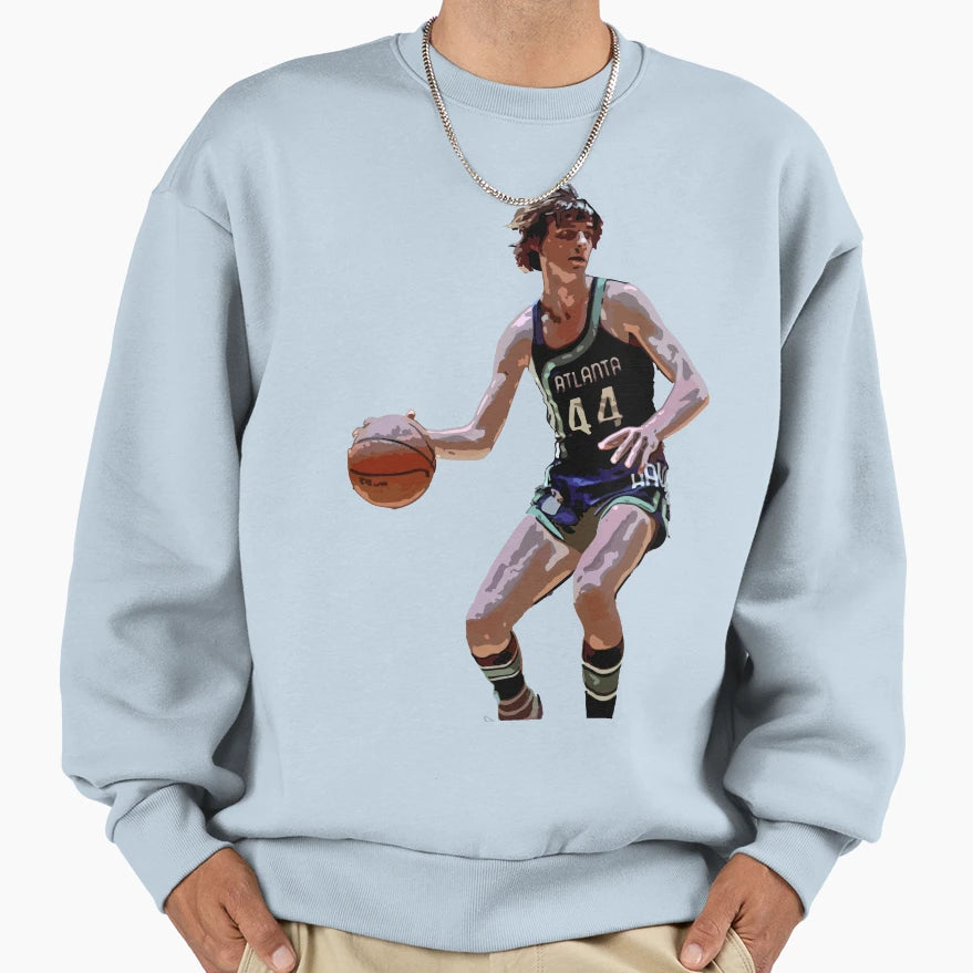 Pistol Pete Maravich Sweatshirt - Trendy Graphic for Adults - T-Shirt, Sweatshirt, Hoodie