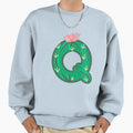 Q Cactus Letter Sweatshirt - Novelty Apparel Unisex - T-Shirt, Sweatshirt, Hoodie