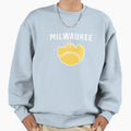 Milwaukee Wisconsin Cityscape Baseball Sweatshirt - Graphic Print Unisex - T-Shirt, Sweatshirt, Hoodie