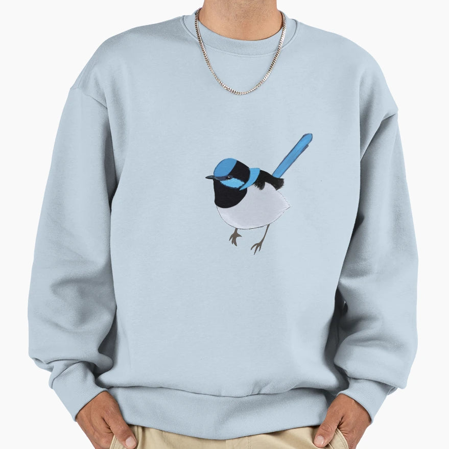 Blue Fairy Wren Sweatshirt - Aesthetic Graphic Men Women - T-Shirt, Sweatshirt, Hoodie