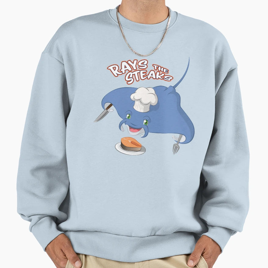 Rays Steaks Sweatshirt - Trendy Graphic for Adults - T-Shirt, Sweatshirt, Hoodie