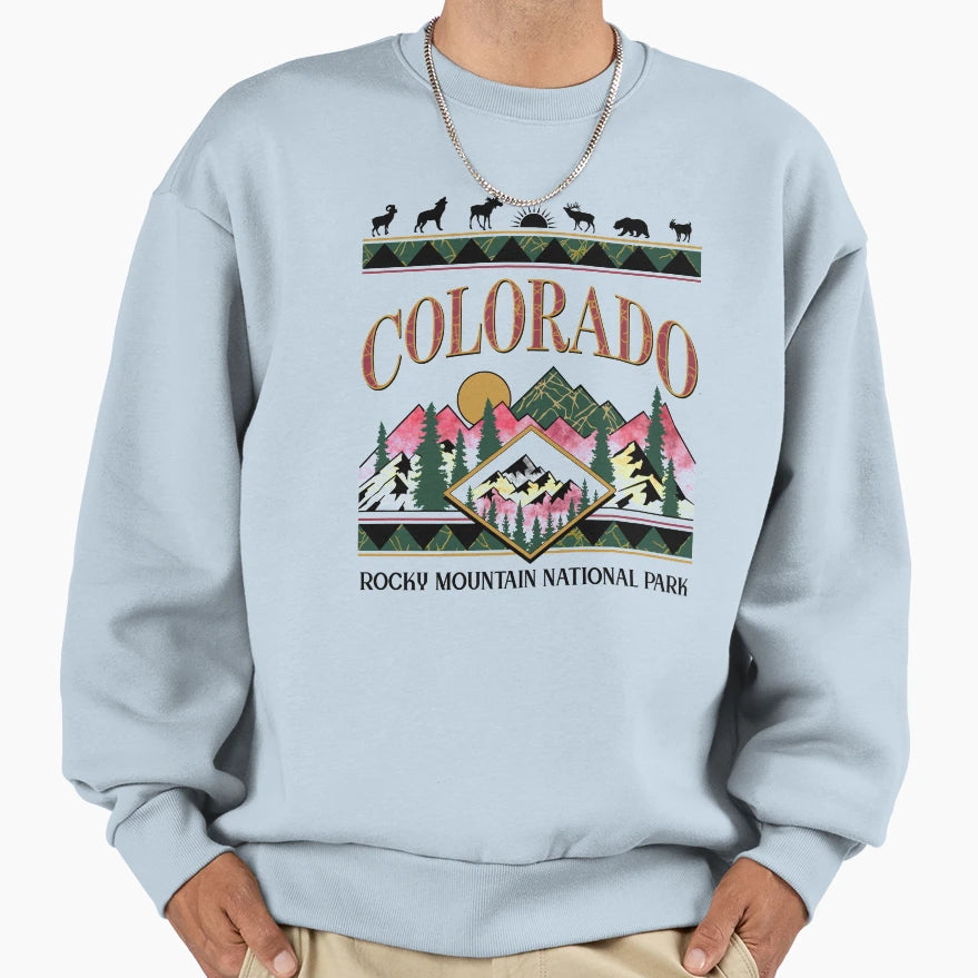 Rocky Mountain National Park Sweatshirt - Novelty Apparel for Adults - T-Shirt, Sweatshirt, Hoodie