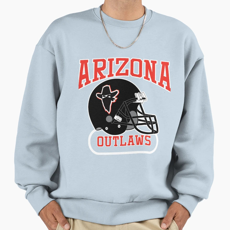 Arizona Outlaws Helmet Sweatshirt - Fun Novelty Design for Adults - T-Shirt, Sweatshirt, Hoodie