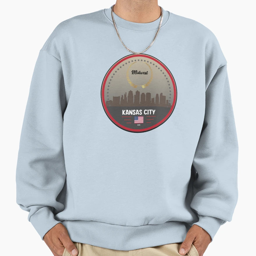 Kansas City Midwest Usa Sweatshirt - Casual Everyday Wear Unisex - T-Shirt, Sweatshirt, Hoodie