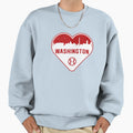 I Love Washington Baseball Heart Sweatshirt - Streetwear Style for Adults - T-Shirt, Sweatshirt, Hoodie